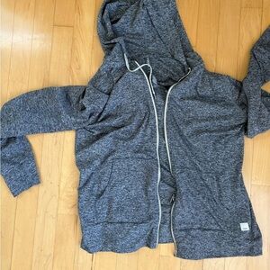 Vuori Heather Gray Zip-Up Hoodie